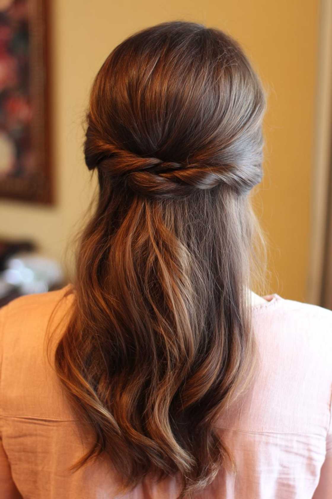 15+ Cute 5-Minute School Hairstyles (Claw Clips & More!) - 12. Twisted Half-Up