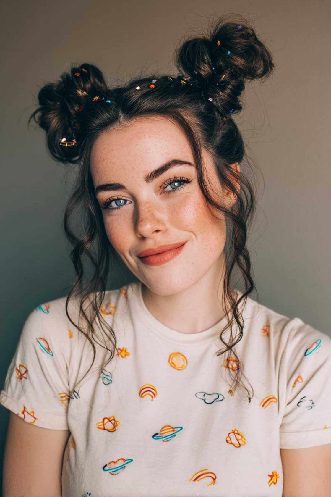 15+ Cute 5-Minute School Hairstyles (Claw Clips & More!) - 9. Space Buns
