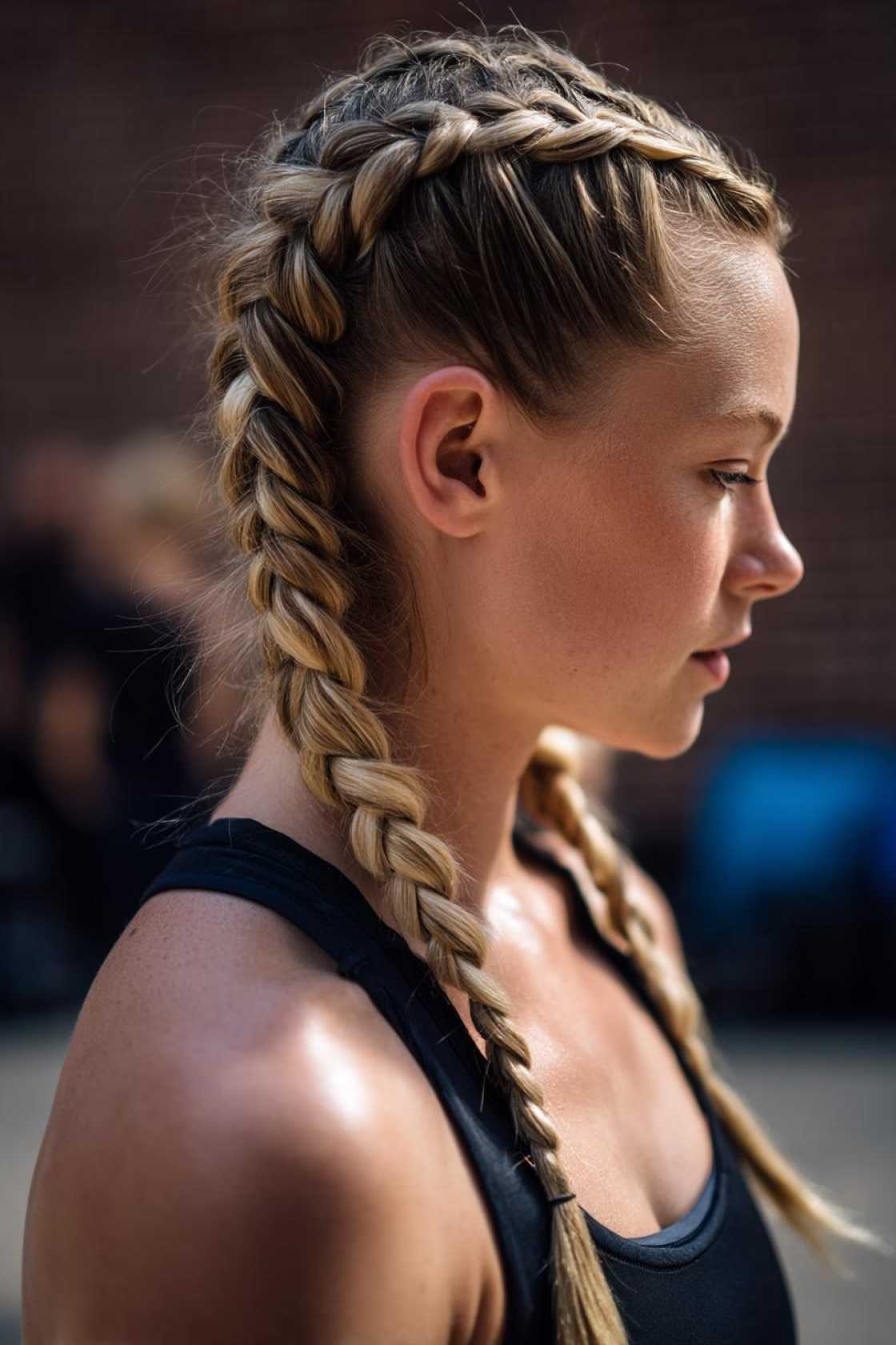 15+ Gym Hair Ideas That Actually Stay Put (From HIIT to Yoga) - 12. French Braids
