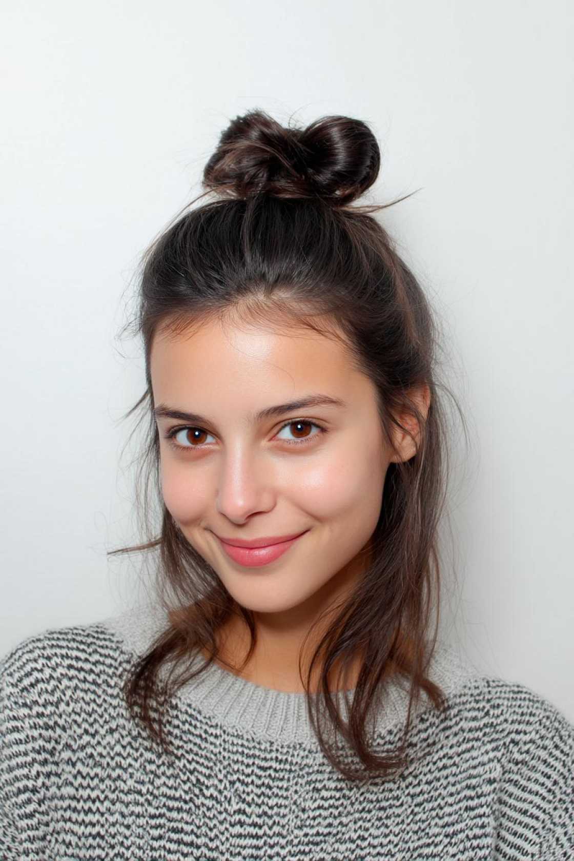 17+ Easy Summer Hairstyles (Claw Clips & Beachy Waves!) - 14. Half-Up Top Knot