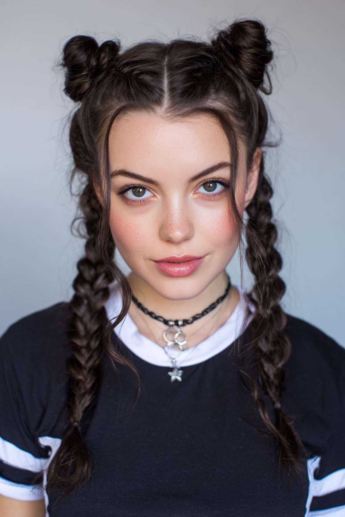 19+ Cute Ways to Wear Your Hair Up (Top Knots & Face-Framing Looks!) - 4. Double Braided Buns