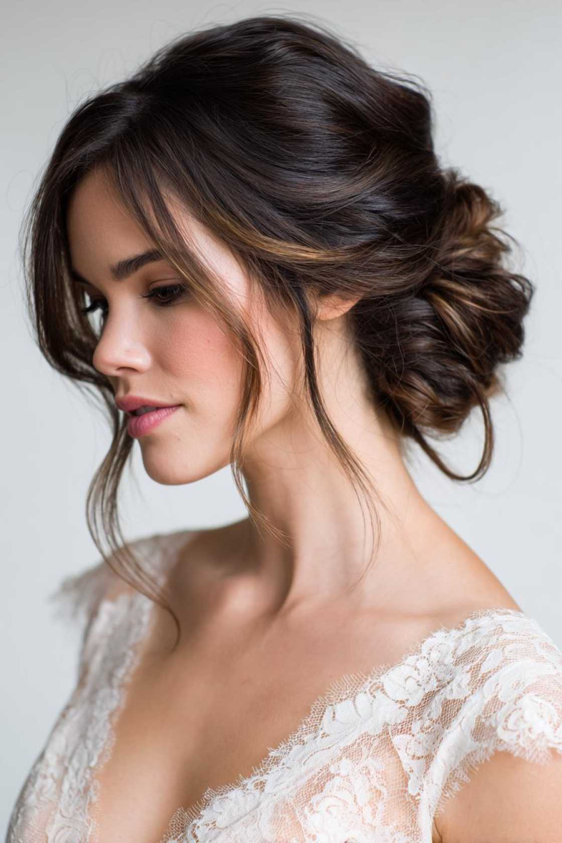 21+ Easy Hairstyles Up (Chic Claw Clips & Messy Buns!) - 10. The Low Side Bun
