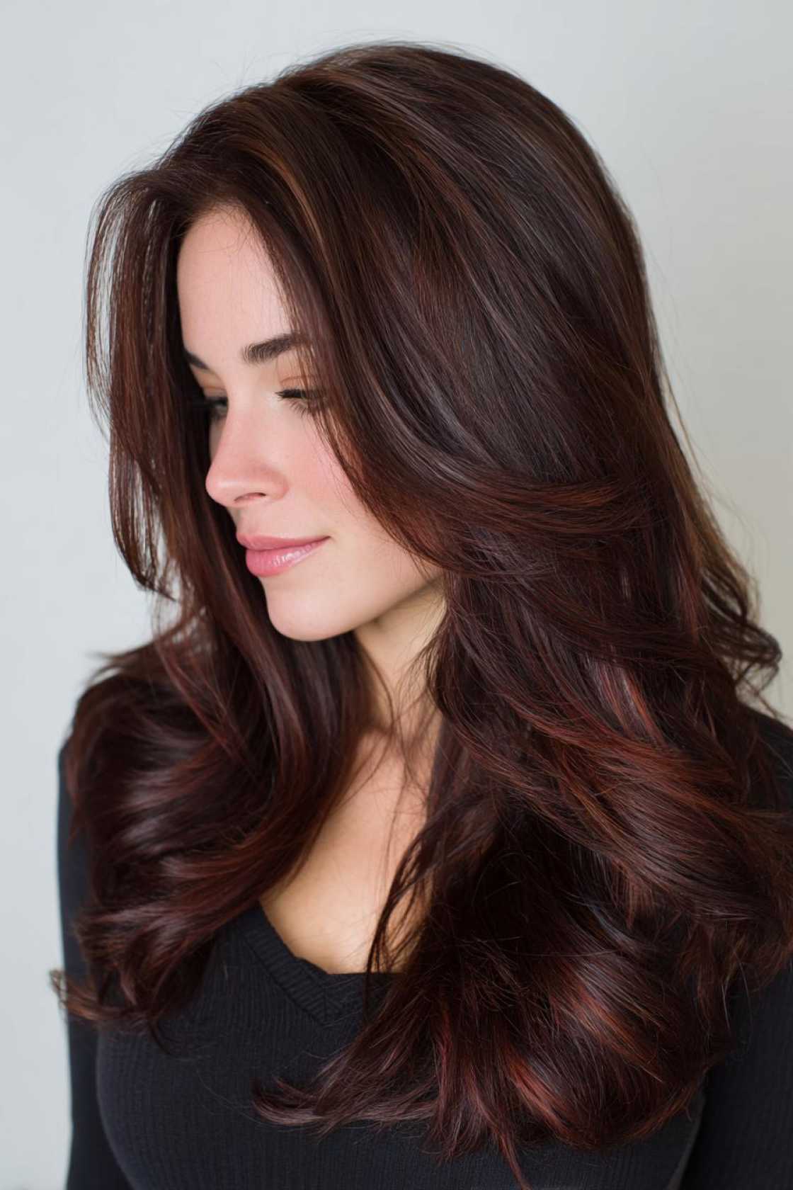15+ Delicious Cherry Cola Hair Color Ideas for a Rich & Vibrant Look. - 16. Subtle Cherry Cola Highlights