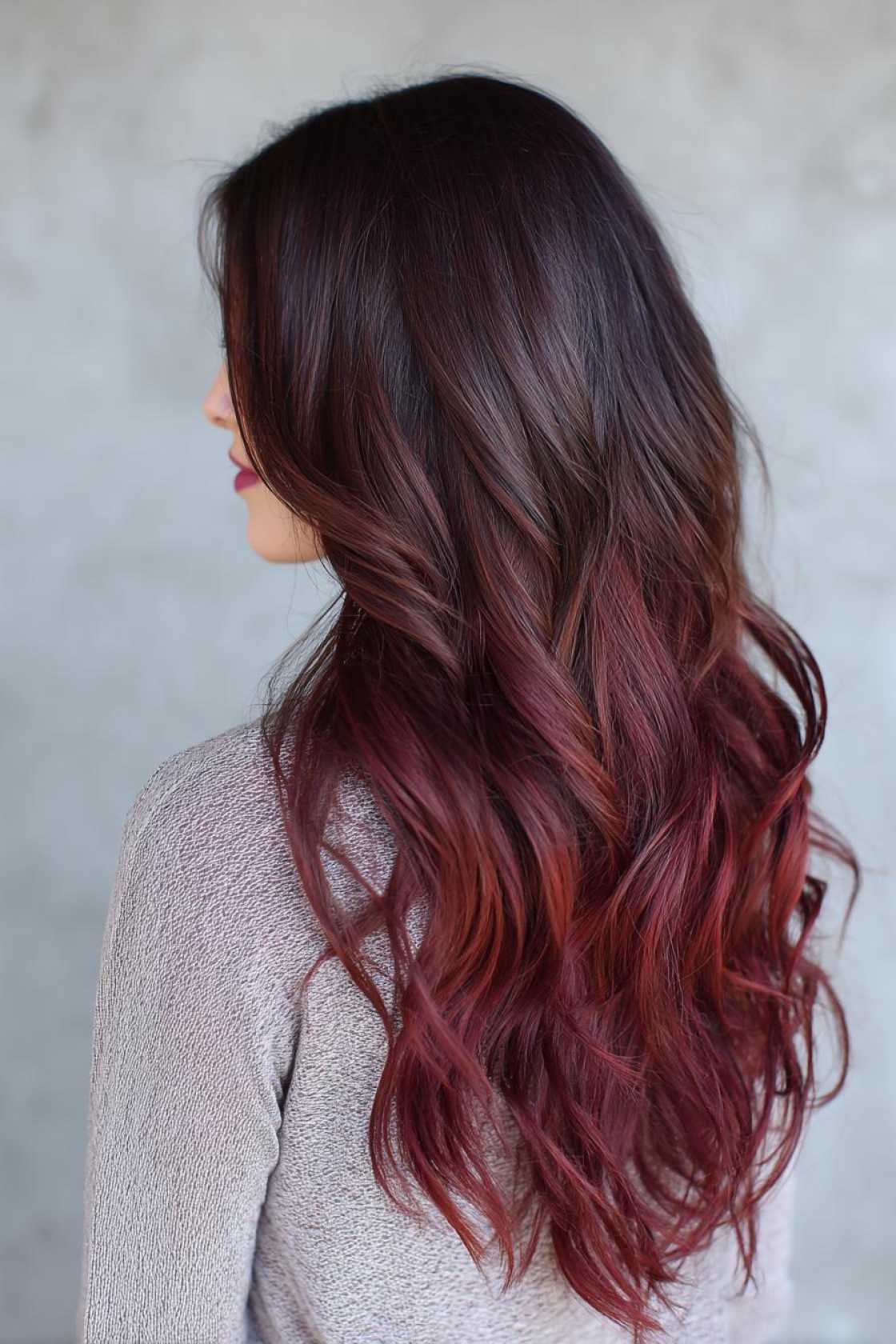 15+ Delicious Cherry Cola Hair Color Ideas for a Rich & Vibrant Look. - 15. Deep Cherry Cola Ombre
