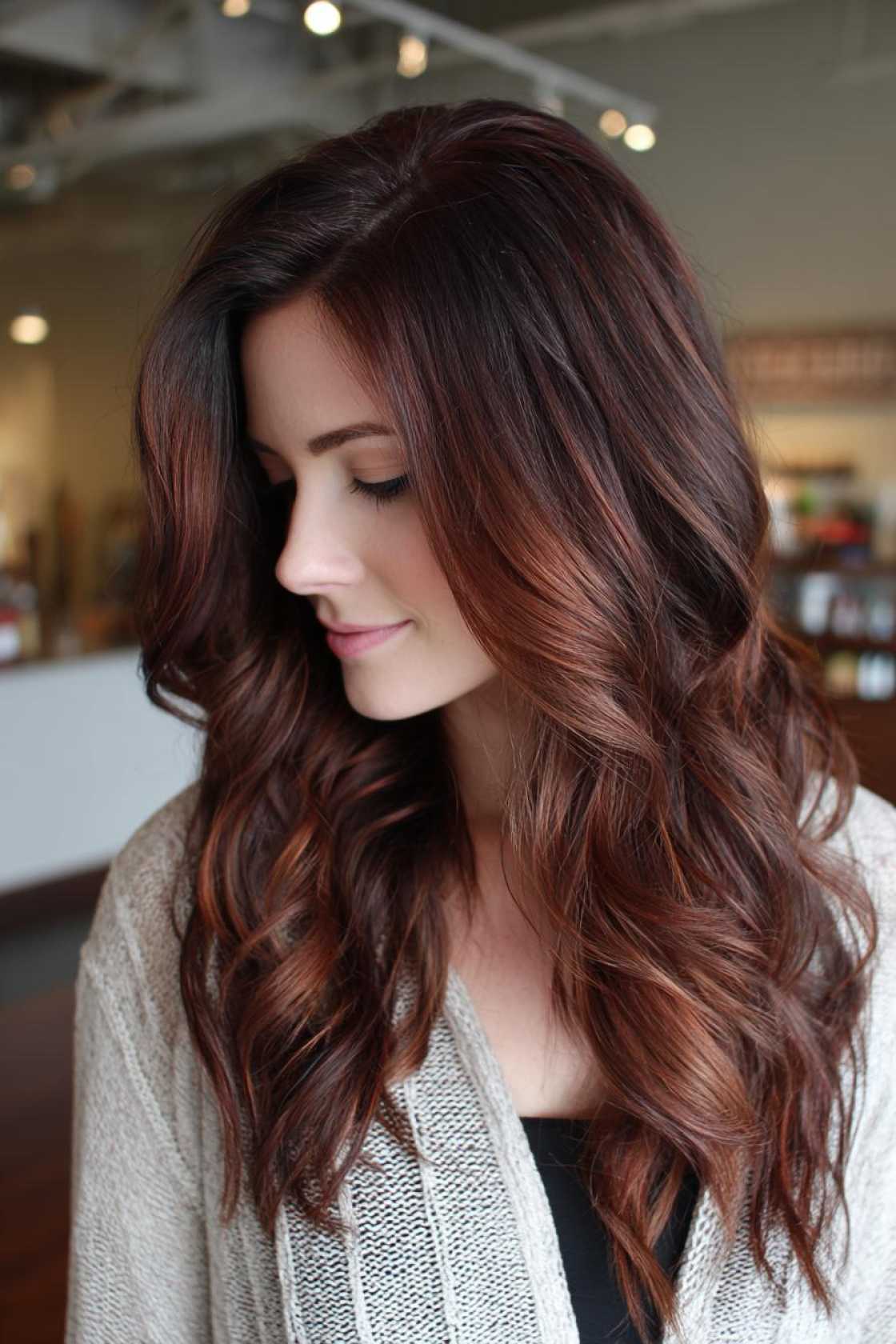 15+ Delicious Cherry Cola Hair Color Ideas for a Rich & Vibrant Look. - 13. Cherry Cola Balayage