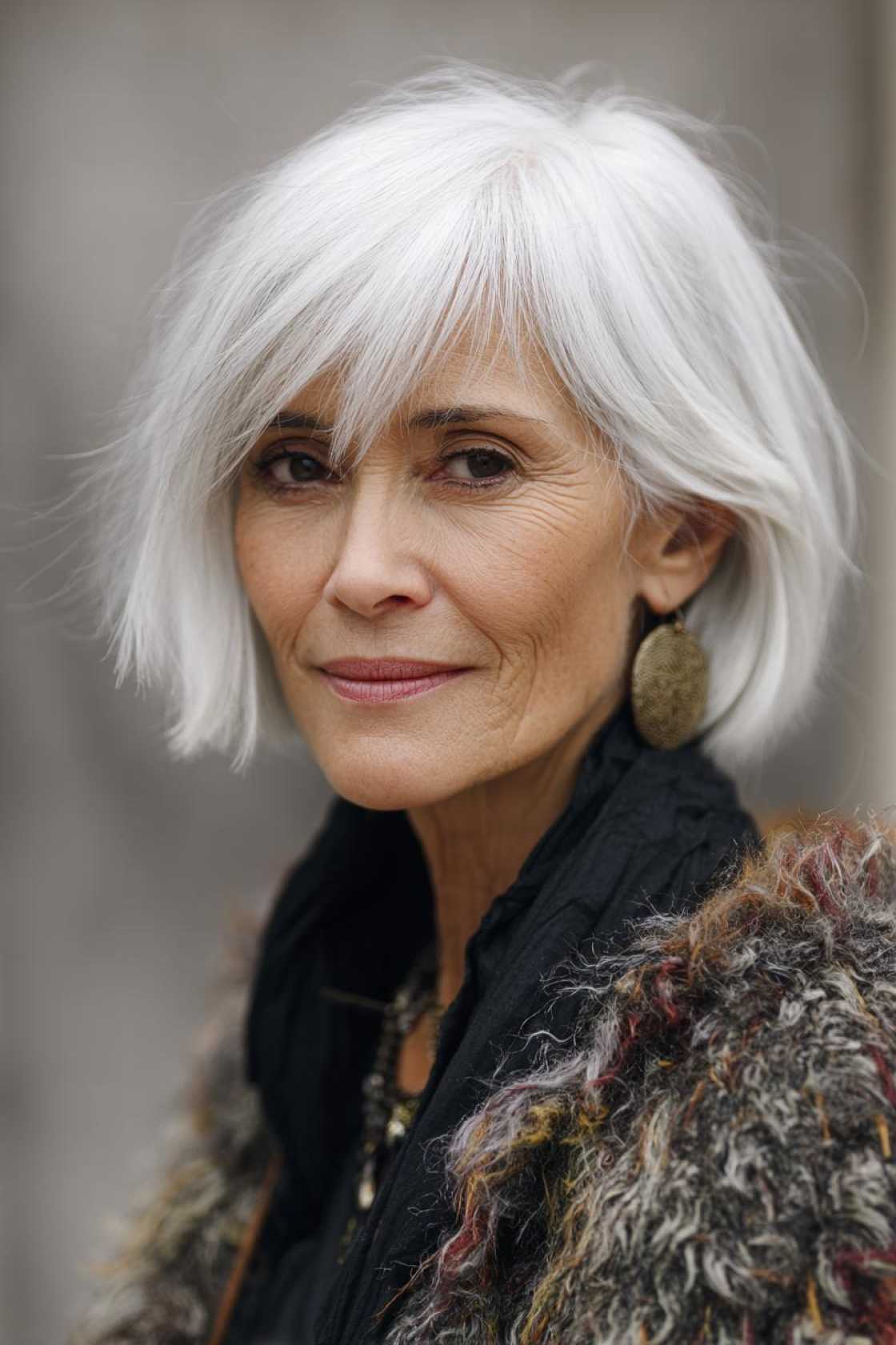 15+ Flattering Haircuts for Older Women with Thin Hair (Boost Volume & Style!). - 13. Blunt Cut with Layers