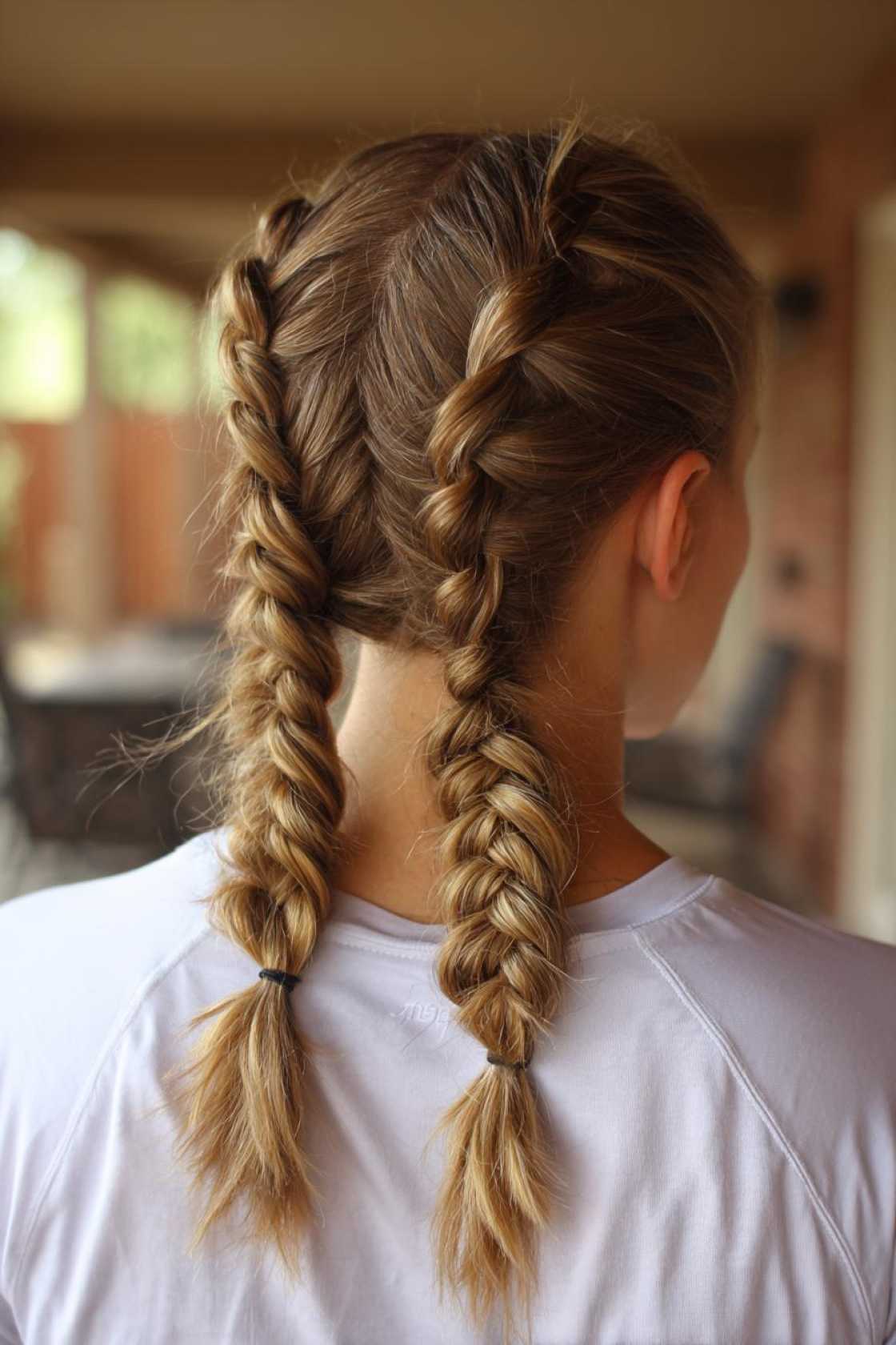 15+ Splash-Proof Pool Day Hairstyles: Cute, Secure & Chlorine-Ready! - 11. Double French Braids