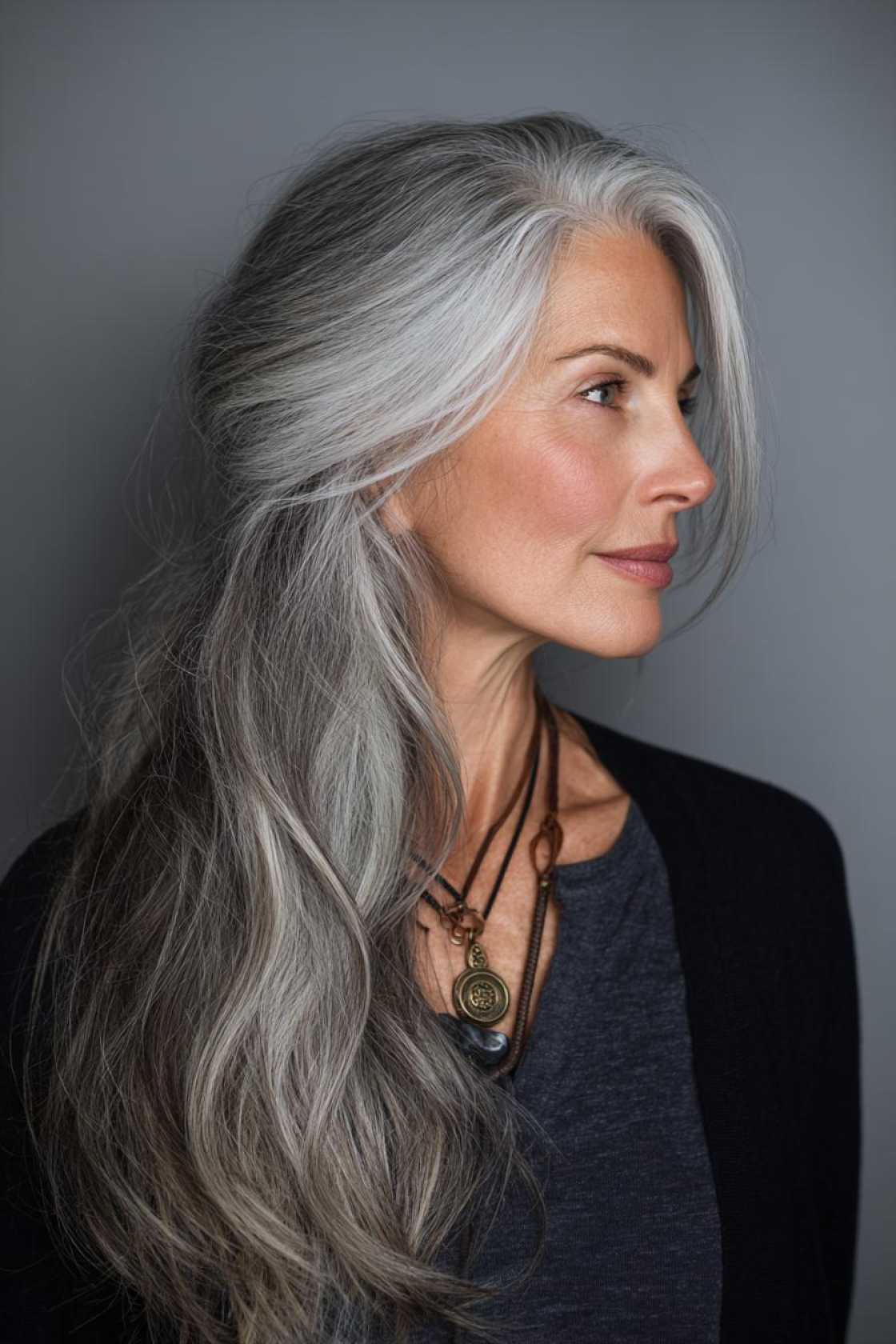15+ Stunning Gray Blending Ideas for Dark Hair (Embrace Your Grays Gracefully!). - 2. Silver Fox Blending