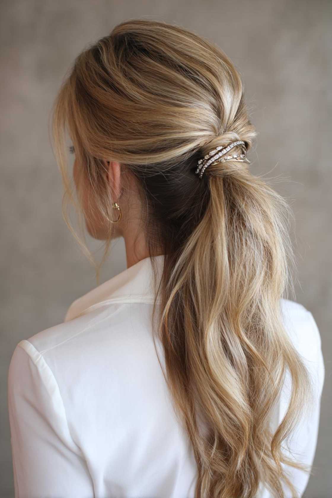 Accessorize for Success: 10+ Cute Back to School Hairstyles with Bows, Clips & Bands. - 1. High Ponytail with a Scrunchie Bow