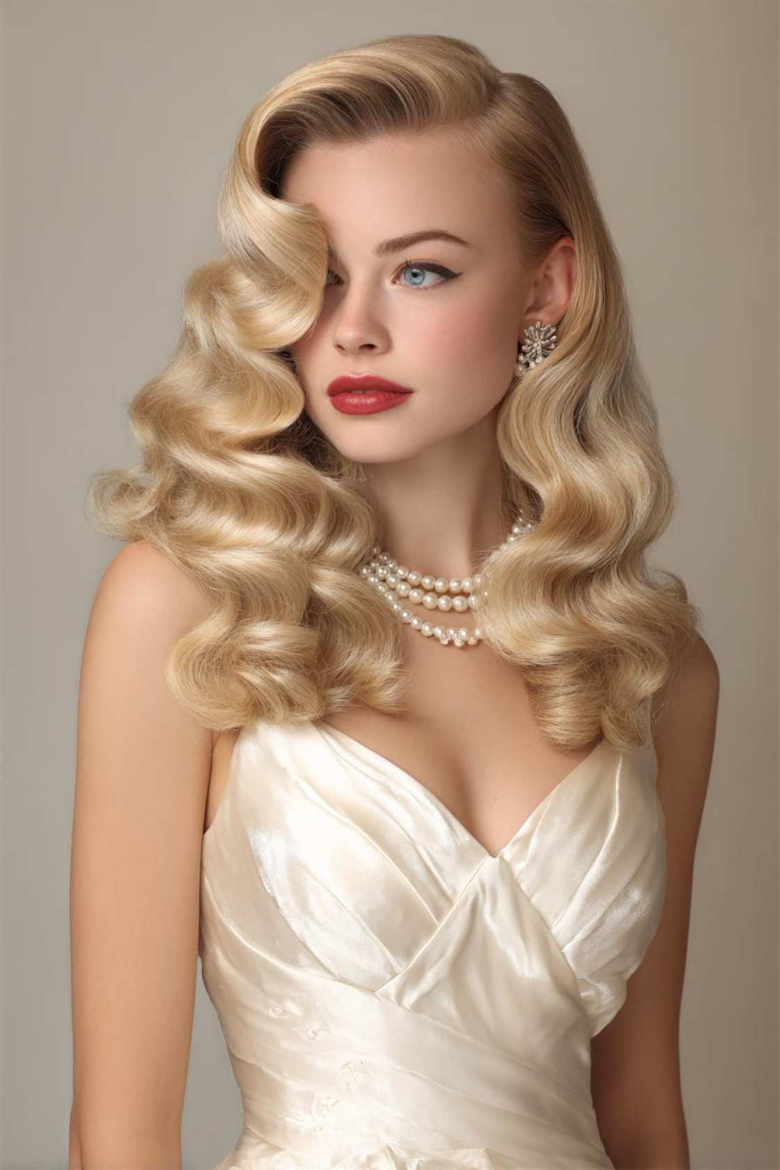 Eternal Summer Romance: 12+ Dreamy Wedding Hairstyles to Complement Your Warm-Weather Vows. - 7. Vintage Waves