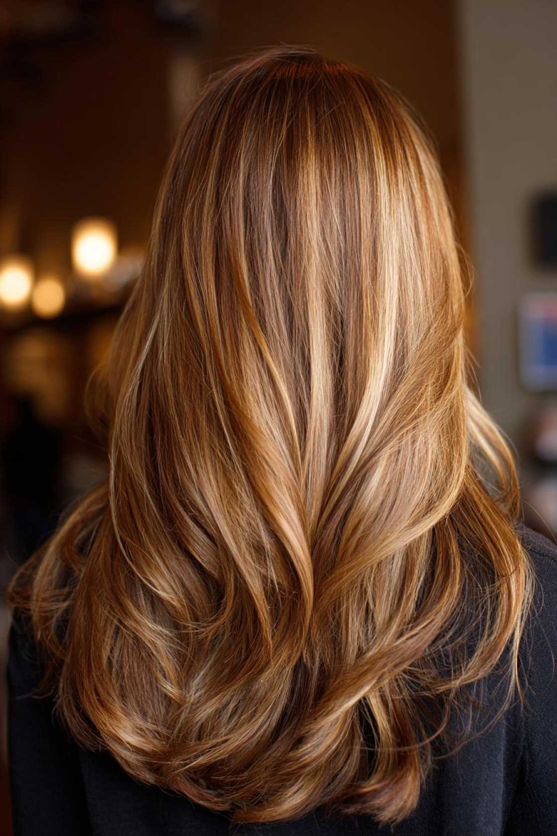 From Earthy Tones to Jewel Shades: 15+ Unique Color Stories for Brunette Hair. - 14. Honey Highlights