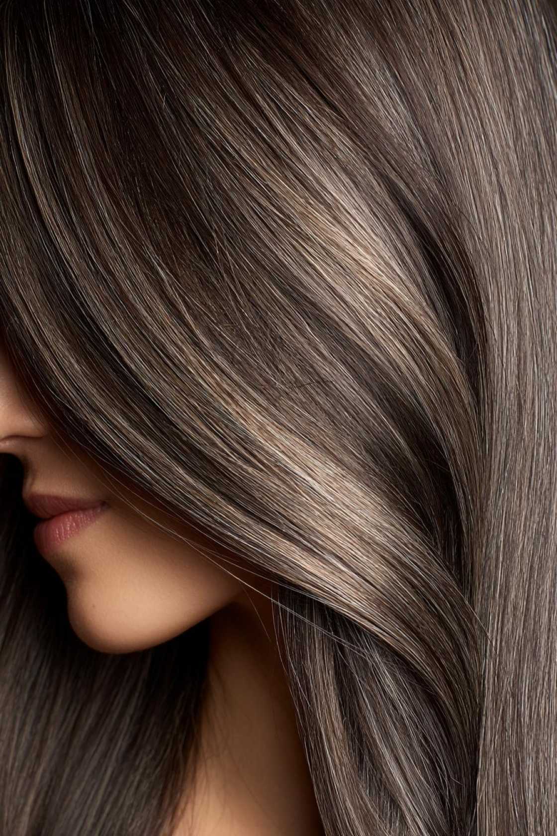 Low-Maintenance Magic: 20+ Gray Blending Looks for Dark Hair That Grow Out Beautifully. - 3. Ash Brown with Gray