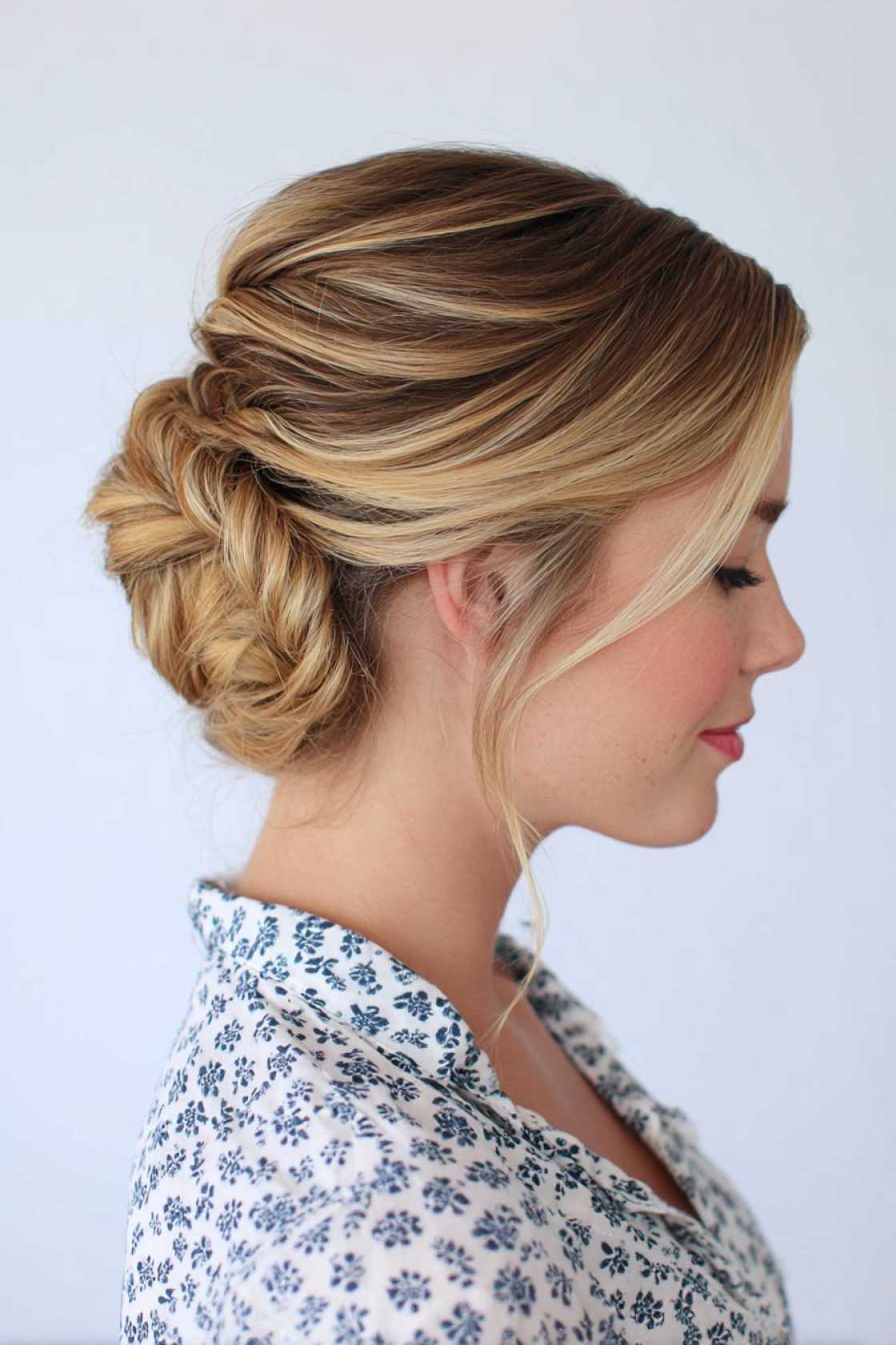 No Extensions Needed! 20+ Stunning Updo Ideas for Medium Length Hair. - 22. Simple Twisted Updo