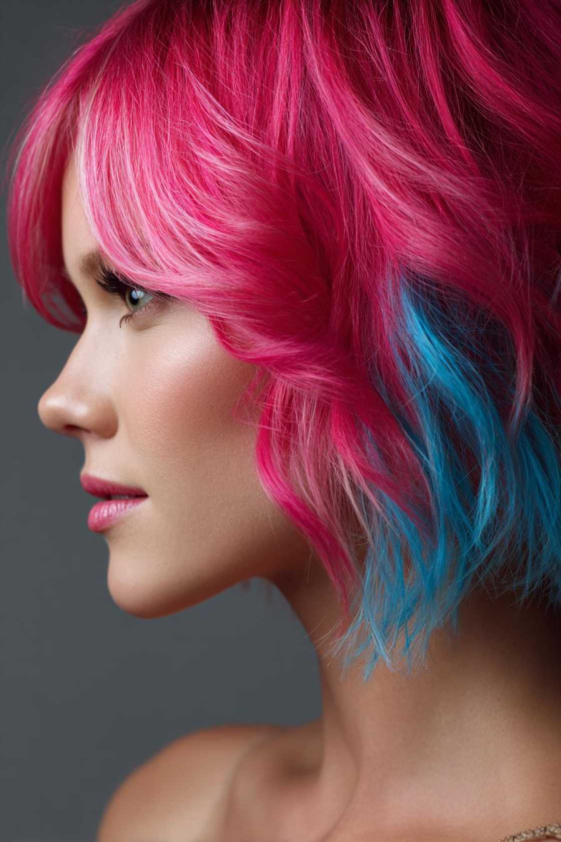 Show Your Colors: 15+ Creative Pride Hairstyle Ideas for Every Hair Length. - 10. Bold Single Color Pop