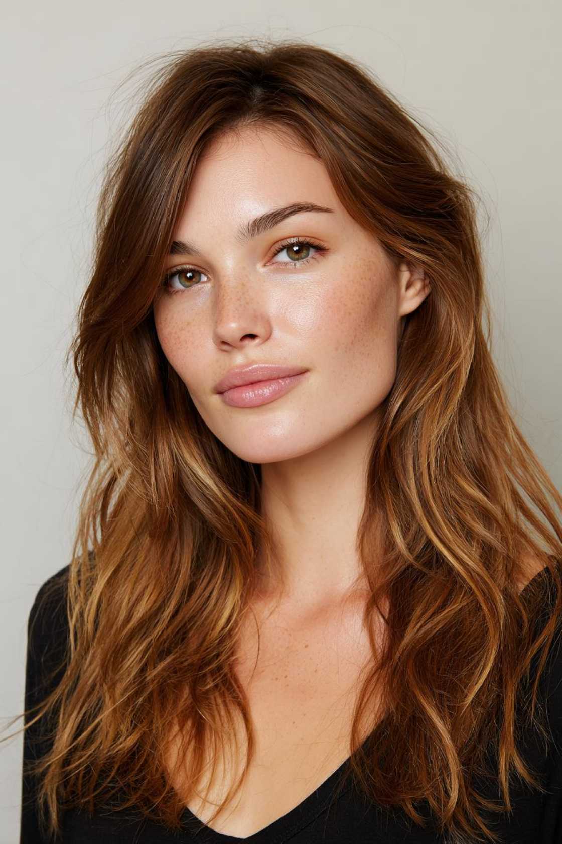 The Art of Understated Glam: 10+ Sophisticated Color Enhancements for Brunettes. - 3. Golden Bronze Face Frame