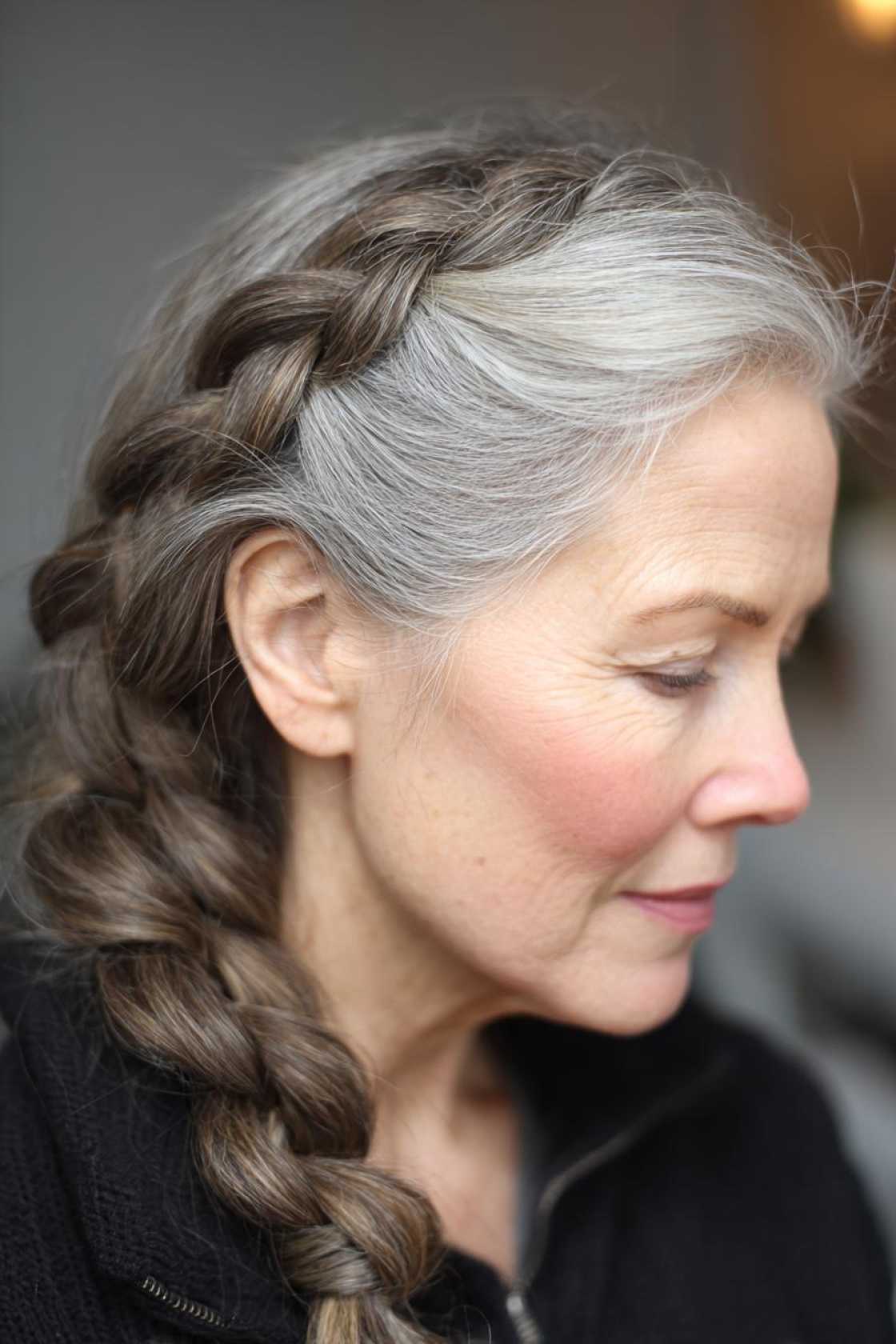 The Ultimate Guide to Chic Braids After 50: Styles, Tips & Timeless Inspiration. - 1. Simple Three-Strand Braid