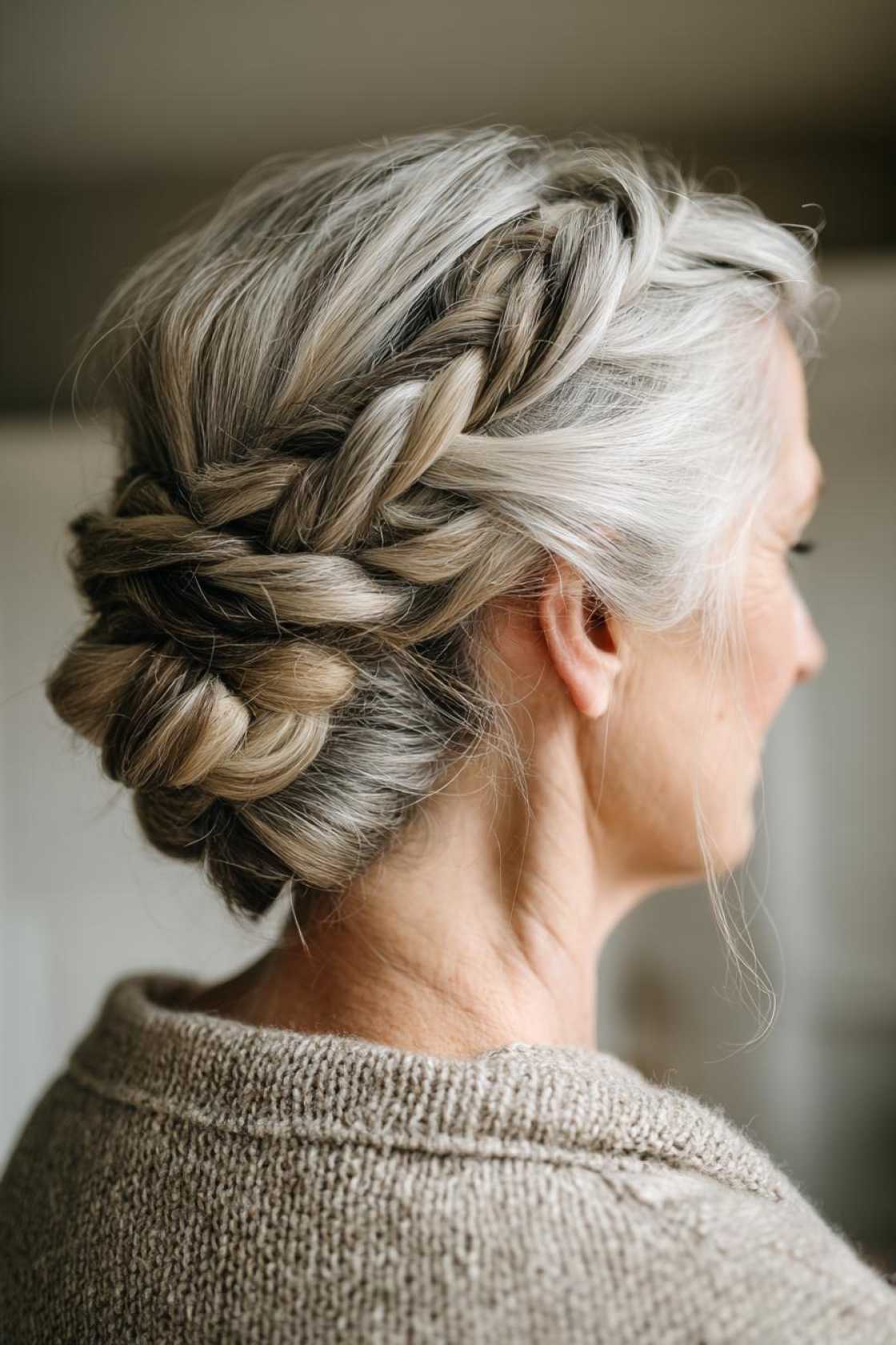 The Ultimate Guide to Chic Braids After 50: Styles, Tips & Timeless Inspiration. - 22. Braided Bun