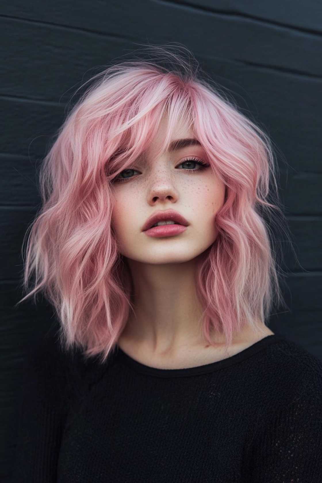 12+ Pink Wolf Cut Hairstyle Ideas Mixing Rough Layers with Feminine Color - 1. Cherry Blossom Pink Wolf Cut