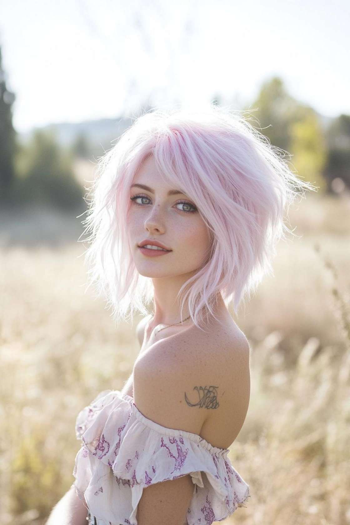12+ Pink Wolf Cut Hairstyle Ideas Mixing Rough Layers with Feminine Color - 10. Pastel Pink Shag Wolf Cut