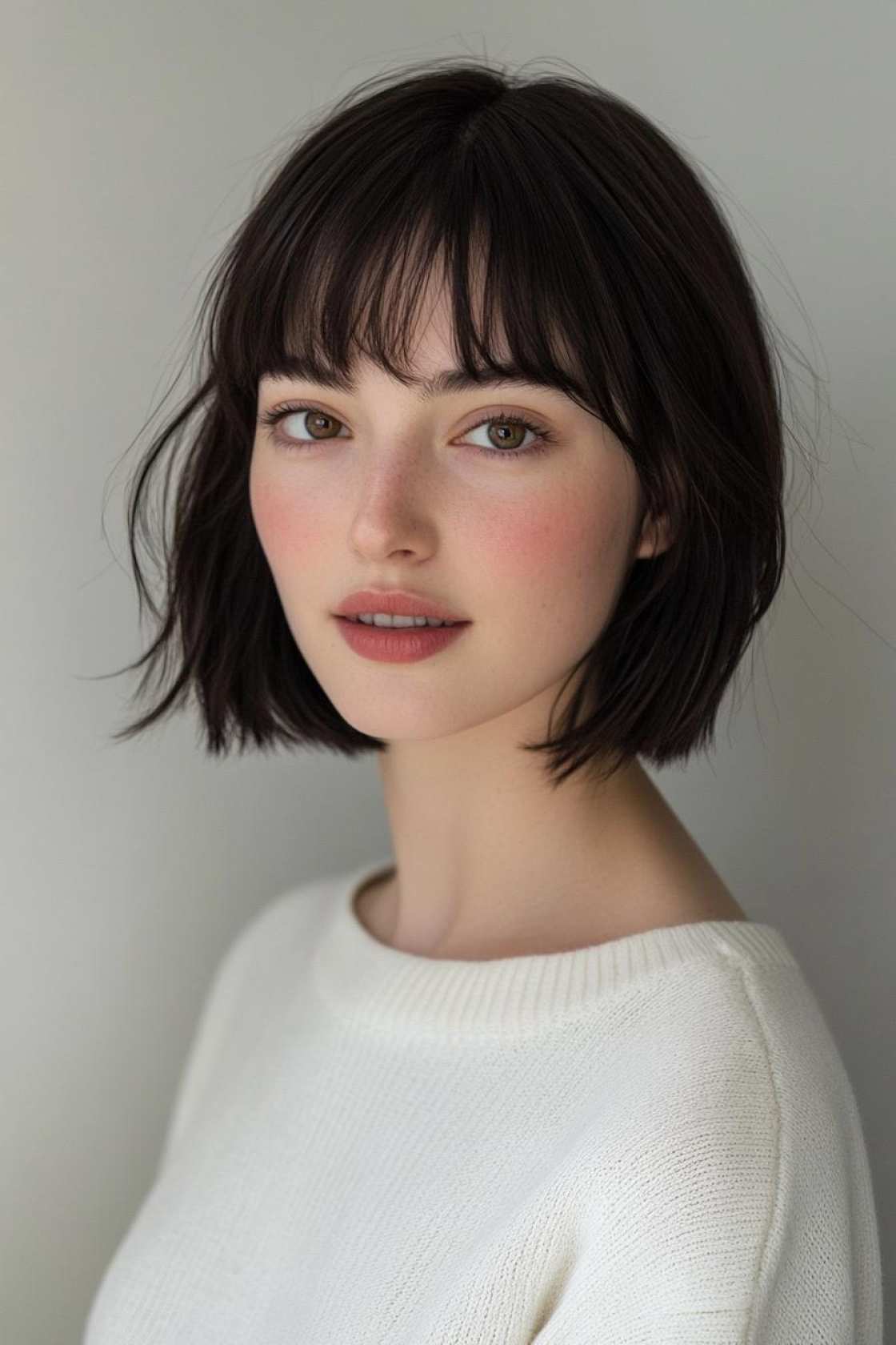 Bold & Beautiful: 12+ Short Haircuts with Bangs That Add Instant Edge - 13. The Classic Bob with Curtain Bangs
