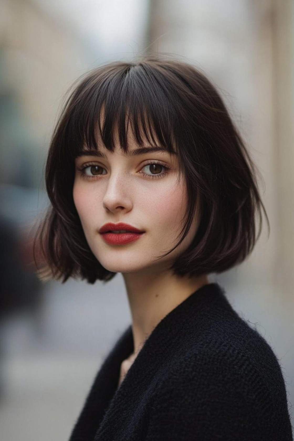 Bold & Beautiful: 12+ Short Haircuts with Bangs That Add Instant Edge - 7. The French Bob with Baby Bangs