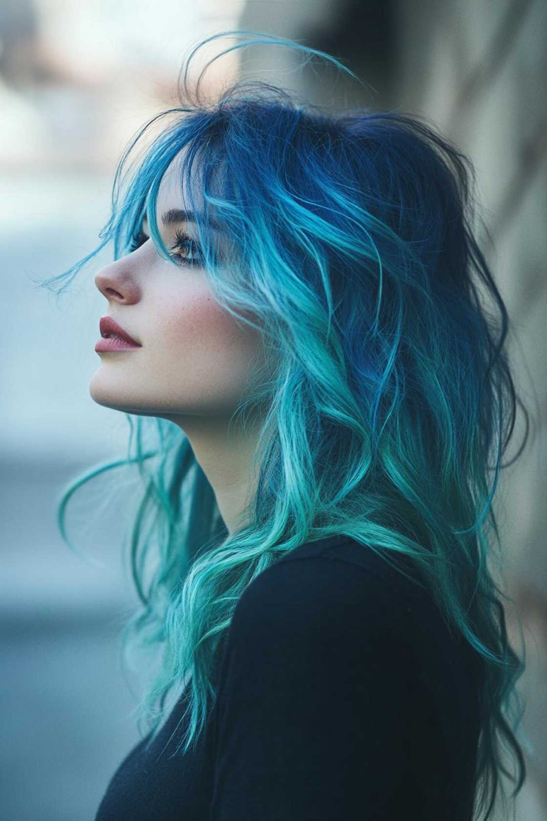 Color Play: 12+ Calico Hair Combinations That Turn Heads - 5. Teal Tide
