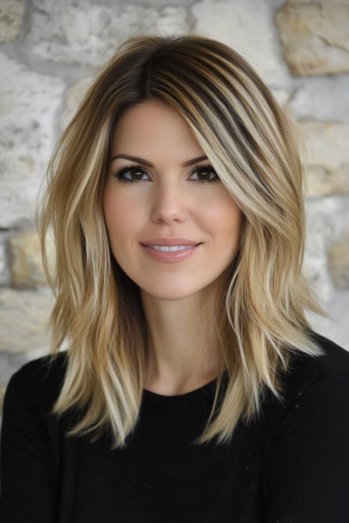 Cool Girl Energy: 14+ Choppy Lob Ideas for Effortless Texture - 13. The Blunt Ends Choppy Lob
