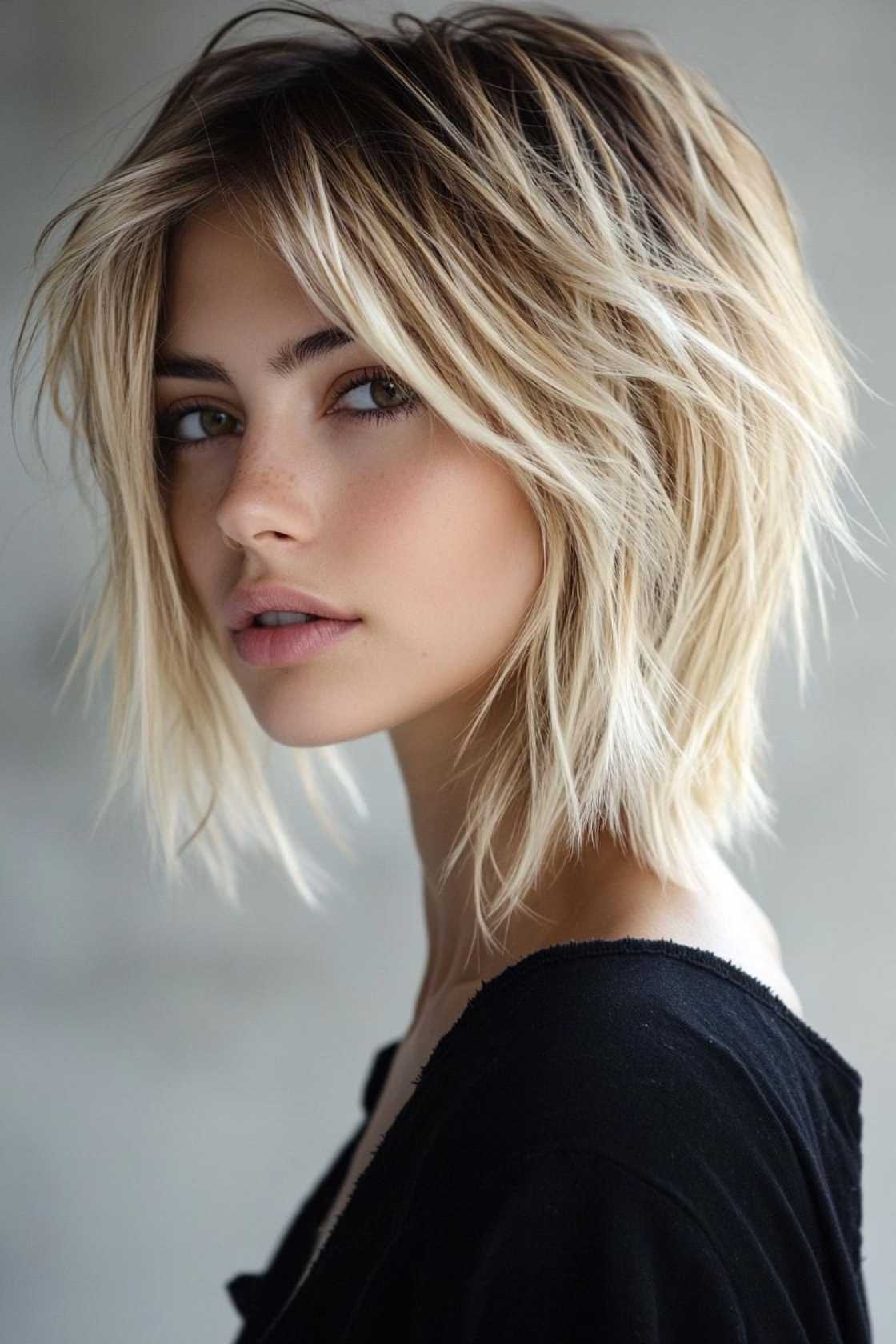Cool Girl Energy: 14+ Choppy Lob Ideas for Effortless Texture - 9. The Asymmetrical Choppy Lob