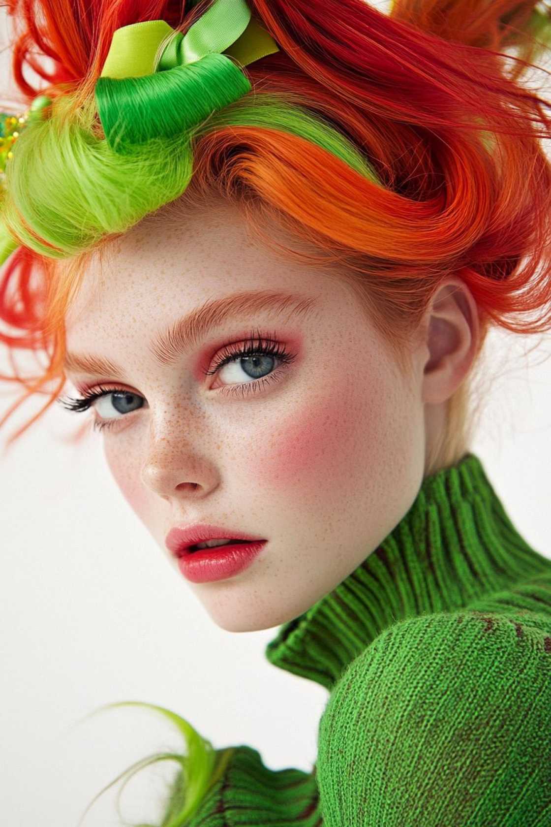 Dr. Seuss-Inspired: 11+ Whoville Hairstyles for a Fun & Whimsical Holiday Look - 12. The Grinch's Grin Twist