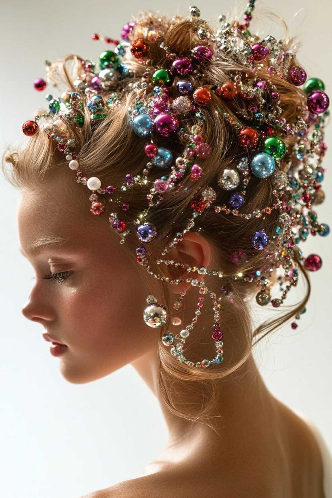 Dr. Seuss-Inspired: 11+ Whoville Hairstyles for a Fun & Whimsical Holiday Look - 3. The Ornament Cluster