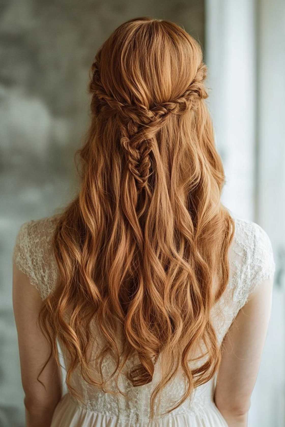 Effortless & Elegant: 12+ Long Hair Aesthetic Looks That Define Soft Beauty - The Half-Up, Half-Down