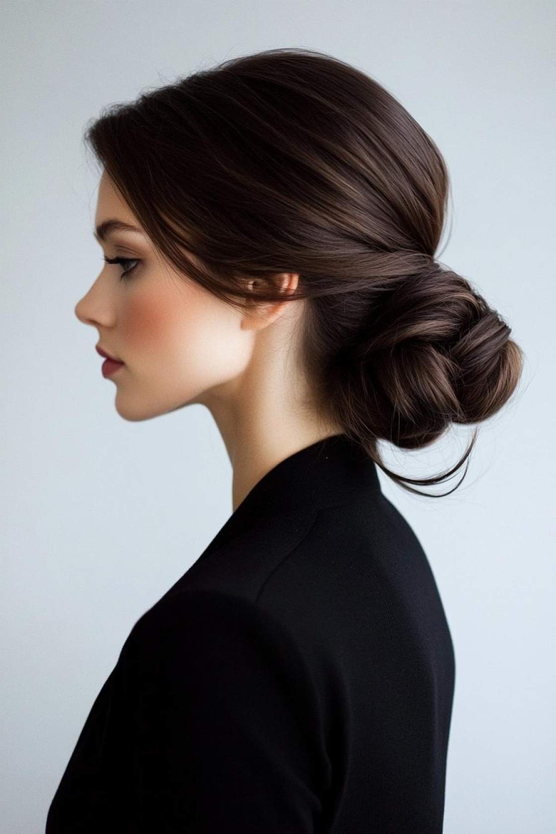 Effortless & Elegant: 12+ Long Hair Aesthetic Looks That Define Soft Beauty - The Low Bun with a Twist