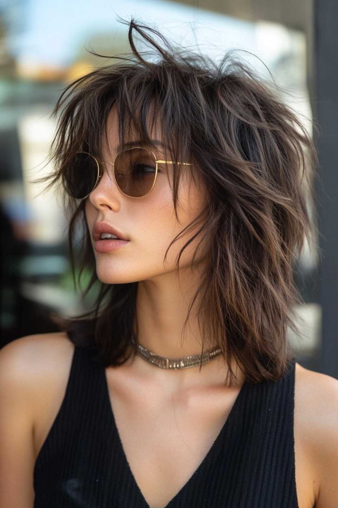 From Subtle Layers to Full Wings: 14+ Butterfly Hair Looks You’ll Love This Season - The Shag Butterfly Hybrid: Edgy and Text