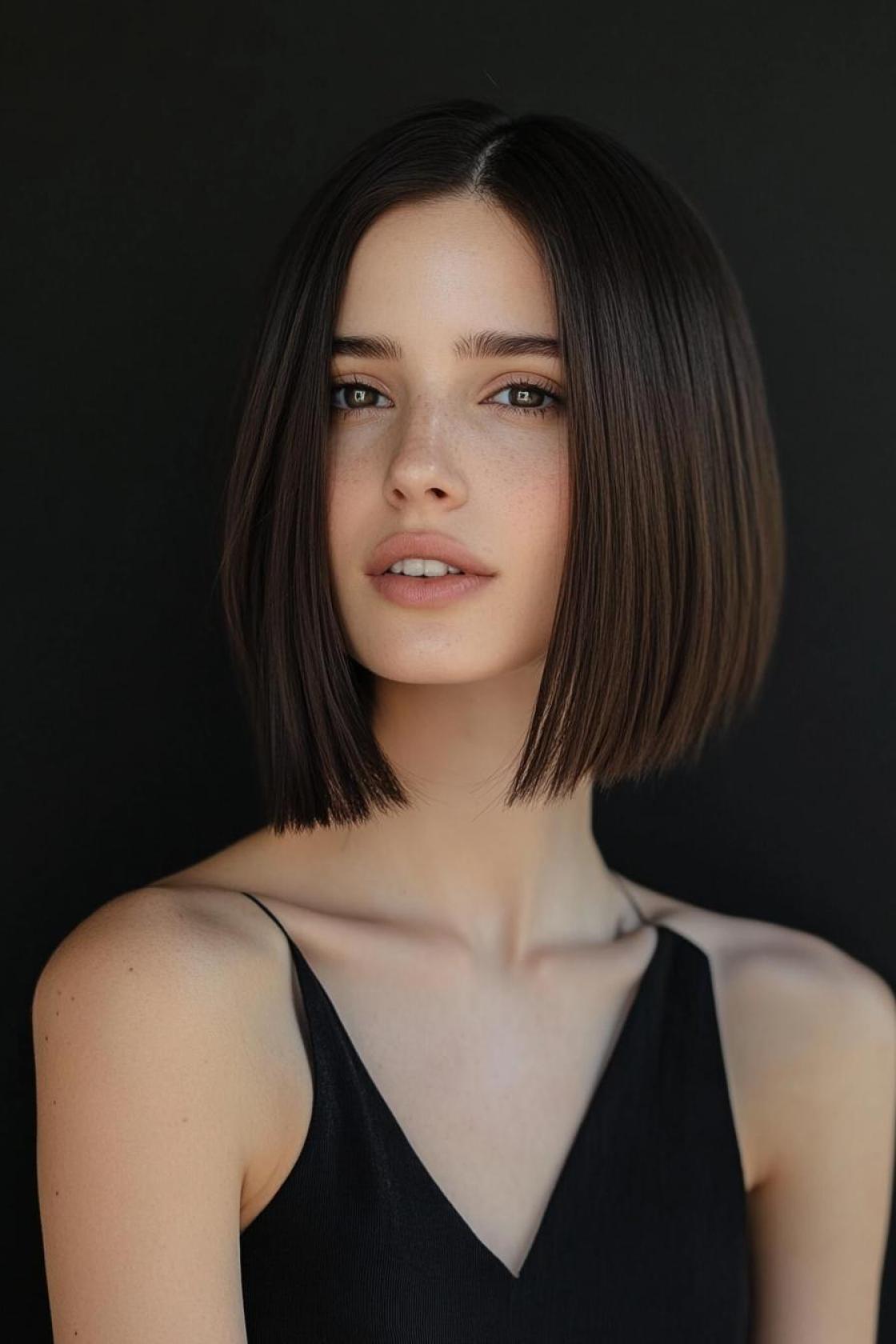 Polished & Pretty: 13+ Graduation Hair Ideas That Look Perfect in Photos - 3. Sleek Lob with Straightened Finish