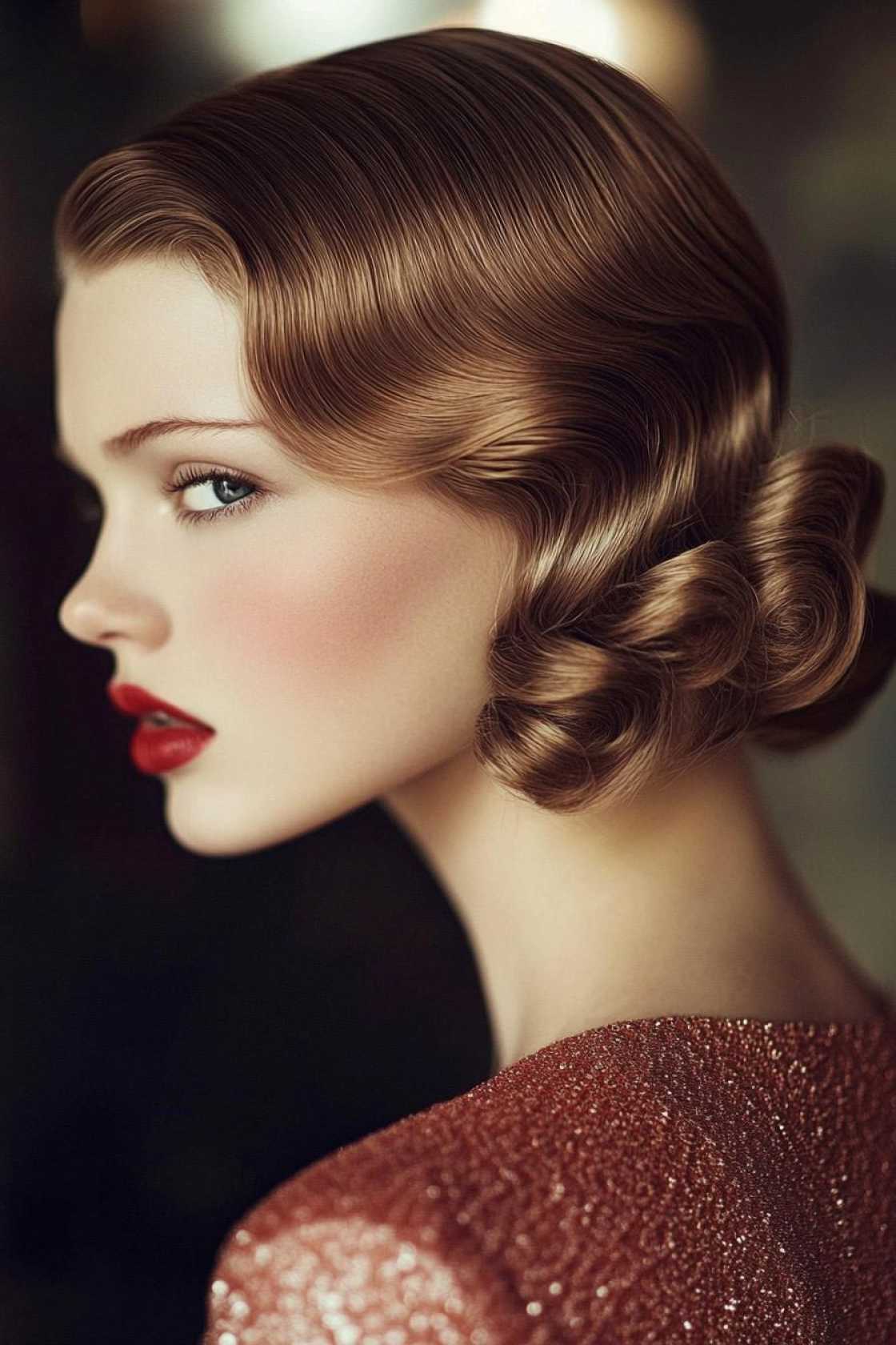 Retro Chic: 13+ Flapper Hair Ideas That Capture Timeless 1920s Beauty - 14. The Finger Wave