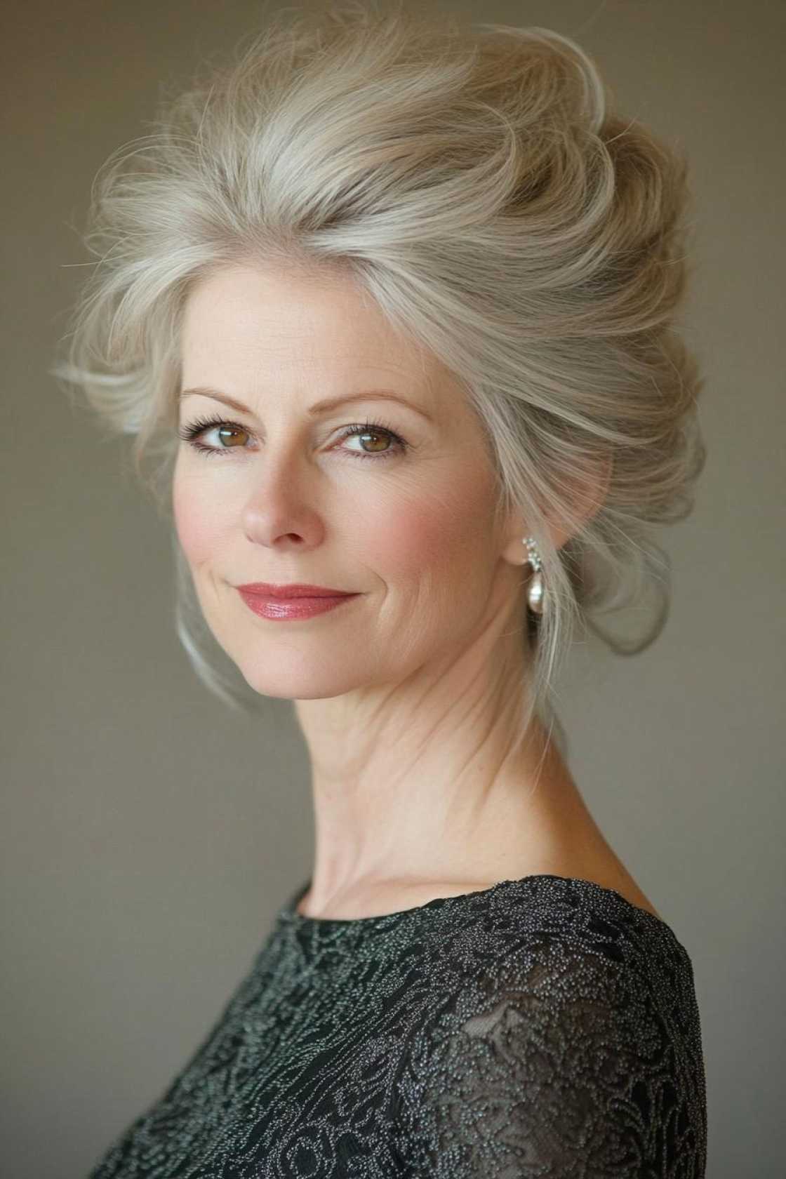 Timeless Grace: 12+ Holiday Hairstyles That Flatter Women Over 50 - 7. The Half-Up, Half-Down Style