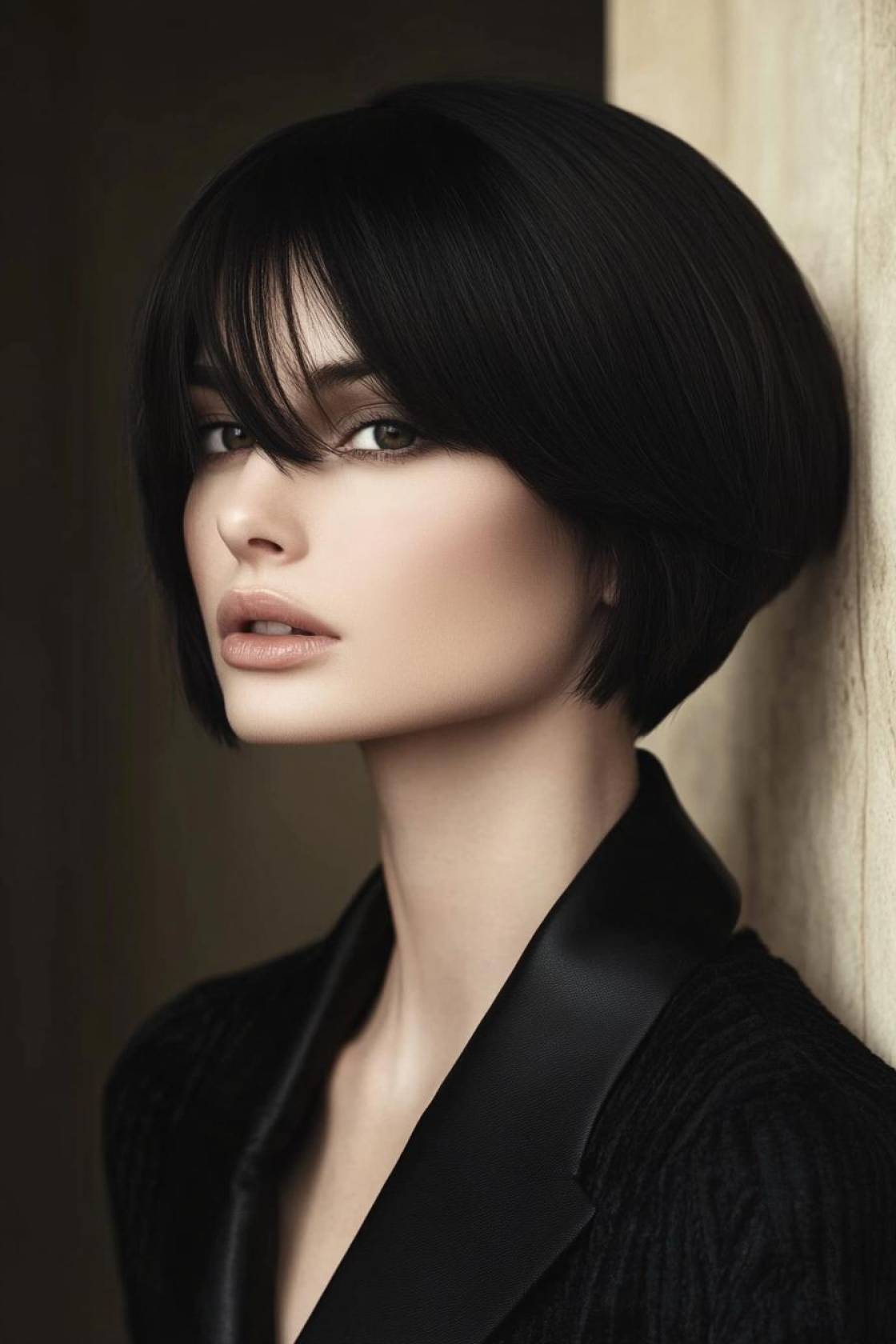 Warm Layers: 12+ Winter Hair Ideas for Round-Face Shapes - 7. The Sleek, Shoulder-Length Cut