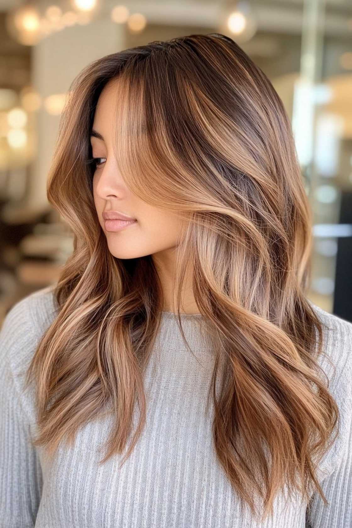 12+ Honey Brunette Balayage Looks Melting Warm Highlights Into Soft Brown Depth - Warm Toffee Balayage