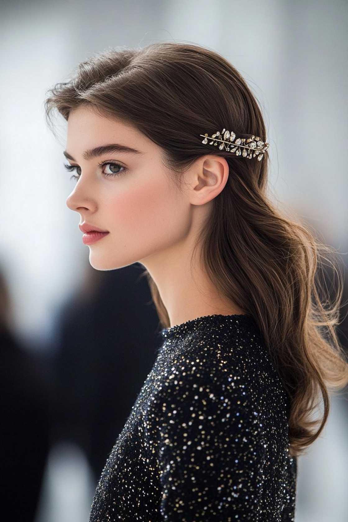 12+ Elevated Claw-Clip Hairstyles Styled with Intention - 11. The Sleek Half-Up, Half-Down
