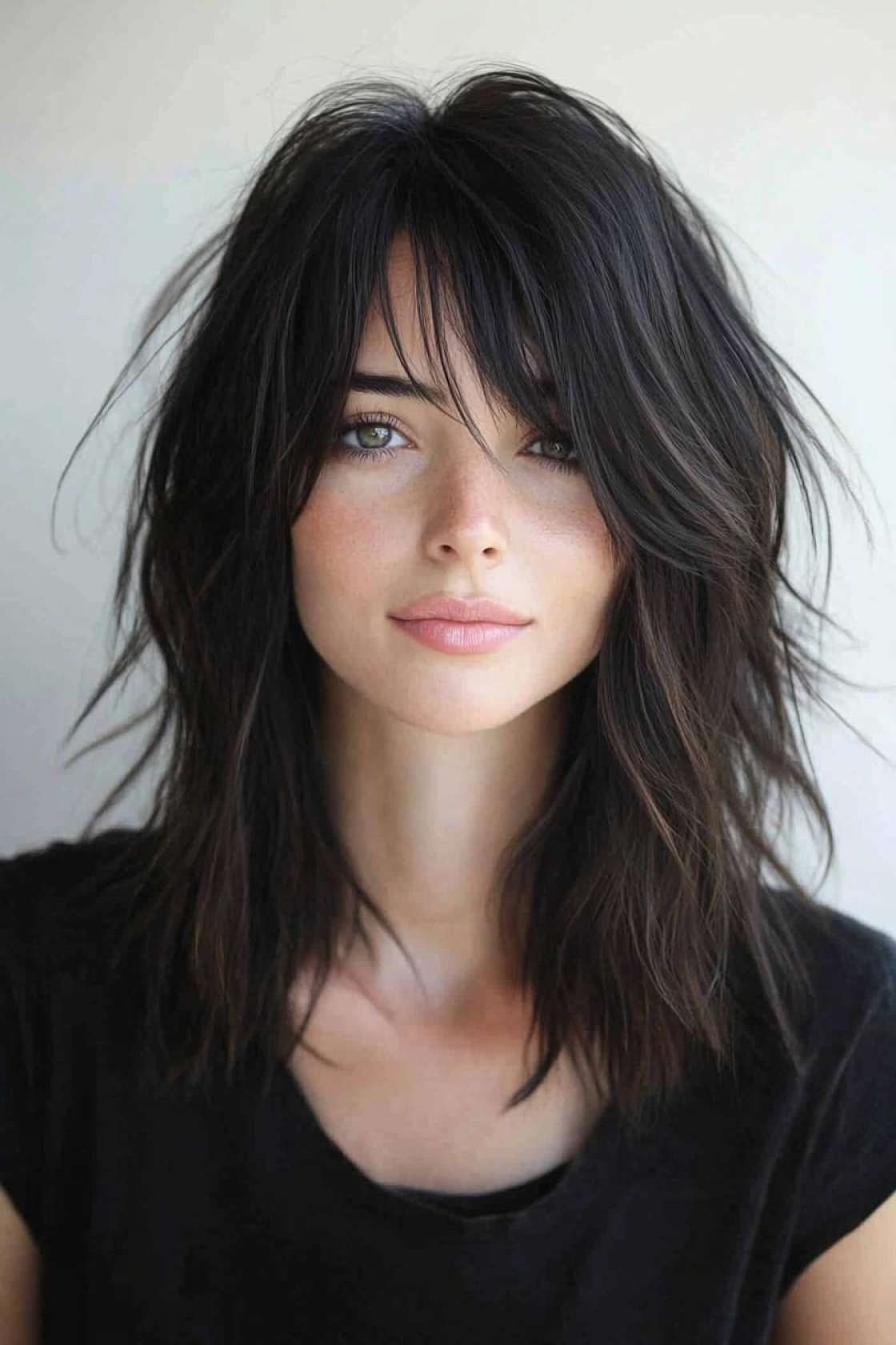 12+ Choppy Shoulder-Length Haircuts with Modern Texture and Flow - 11. The Layered Shag with Face-Framing P