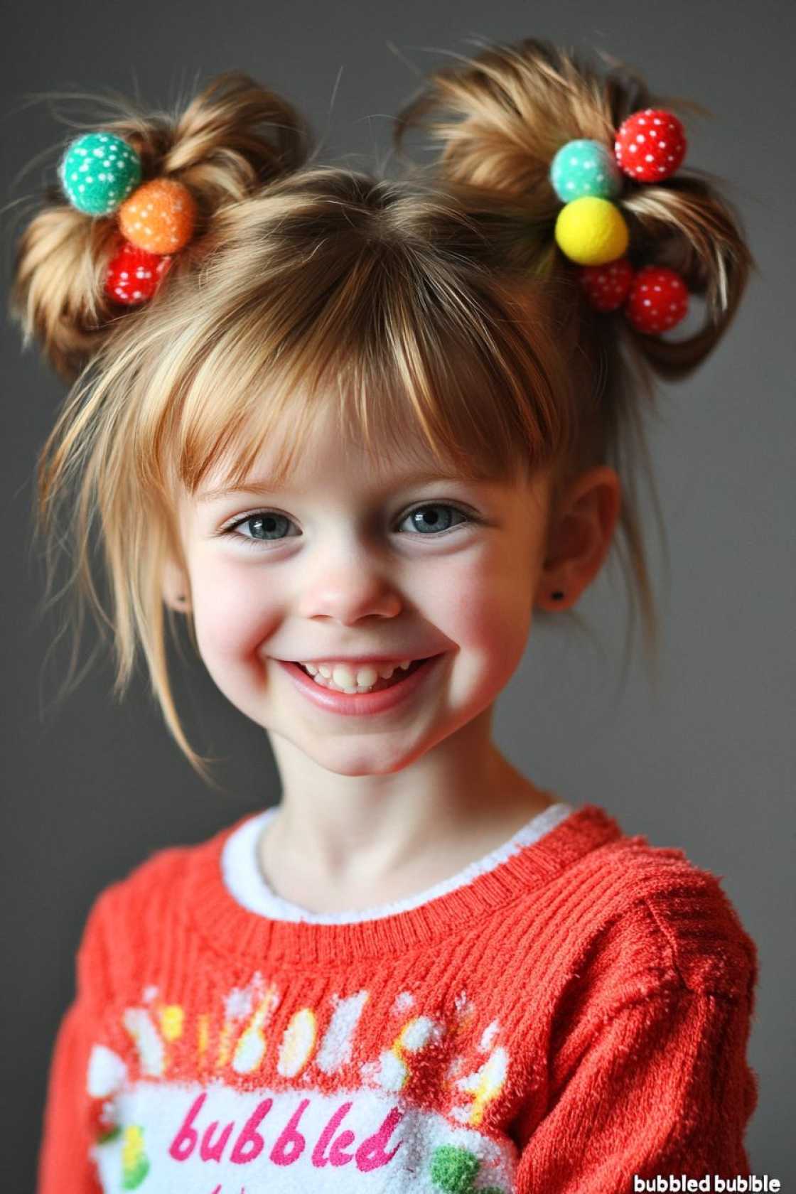 Holiday Charm: 12+ Cindy Lou Who Hairstyles That Feel Cute and Camera-Ready - 7. The Double Bubble Ponytails